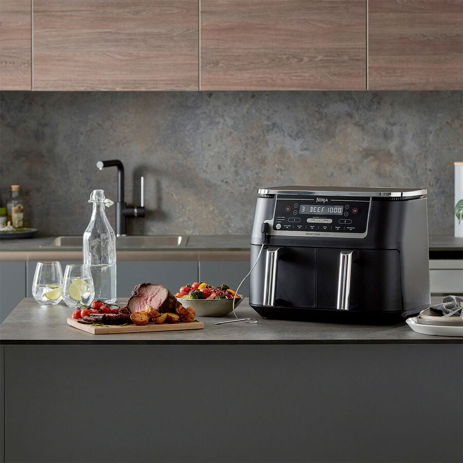 ninja foodi max dubbelzons air fryer med smart cook-system af451uk