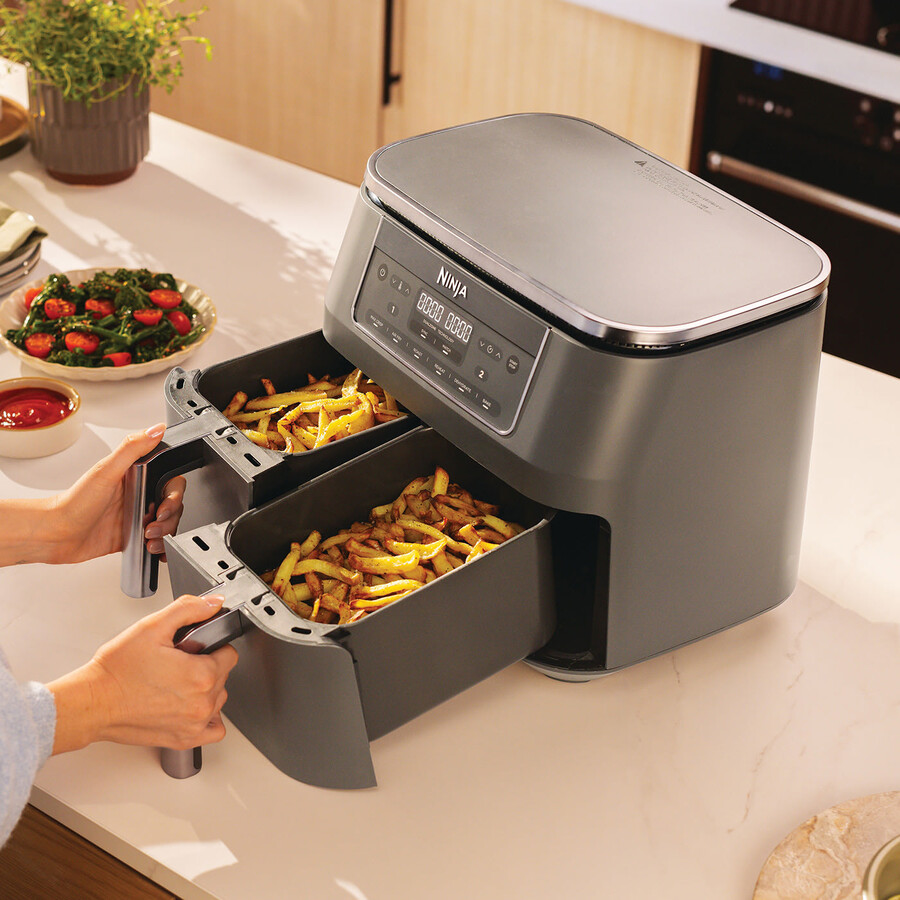 ninja 6-i-1 airfryer med dubbla zoner 76 l dz300uk