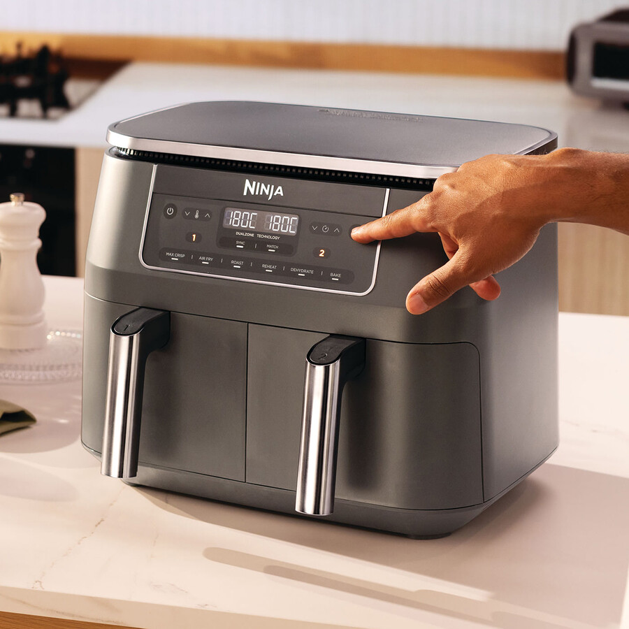ninja 6-i-1 airfryer med dubbla zoner 76 l dz300uk