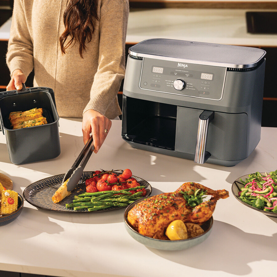 ninja max 6-i-1 airfryer med dubbla zoner 95 l dz400uk