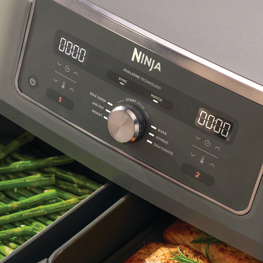 ninja max 6-i-1 airfryer med dubbla zoner 95 l dz400uk