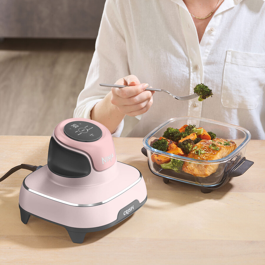 ninja crispi 4-i-1 bärbar glas air fryer - rosa fn101ukpk