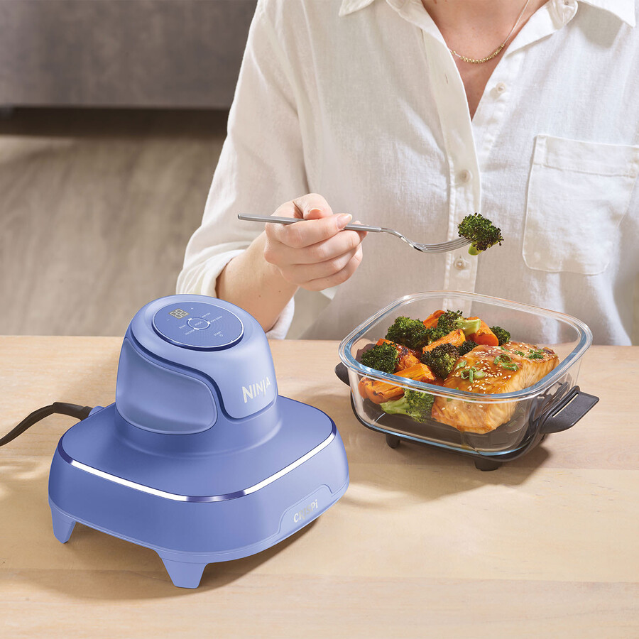 ninja crispi 4-i-1 bärbar glas air fryer - frostad lila fn101ukpr