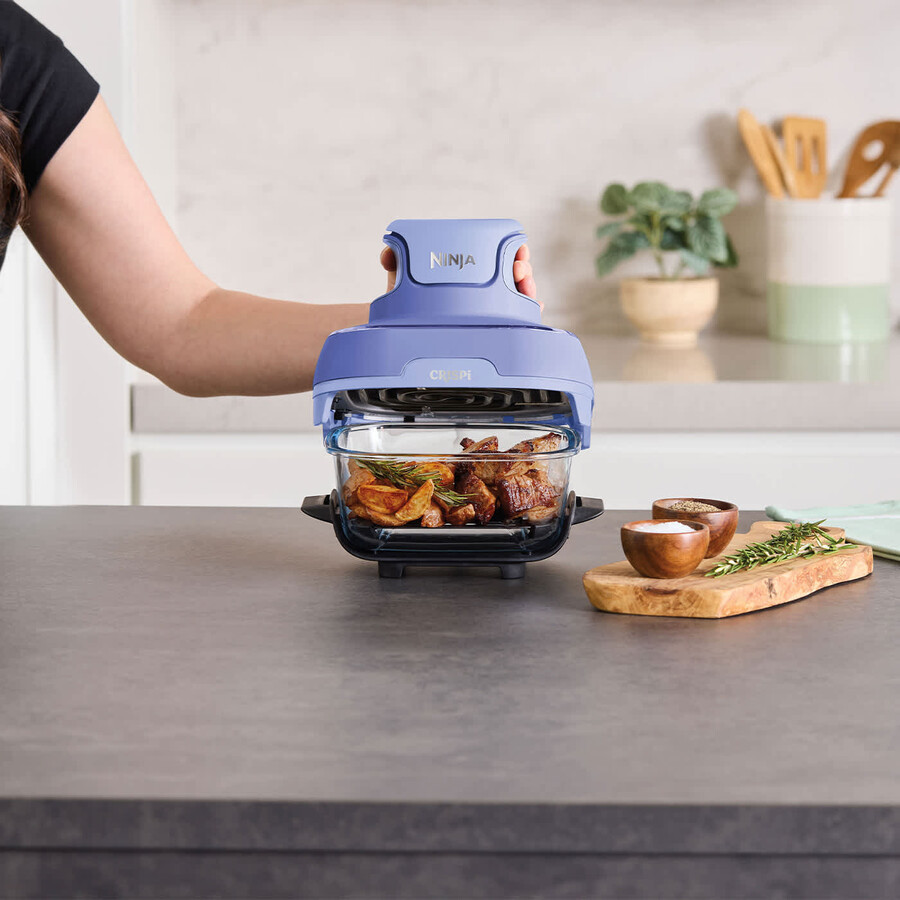 ninja crispi 4-i-1 bärbar glas air fryer - frostad lila fn101ukpr