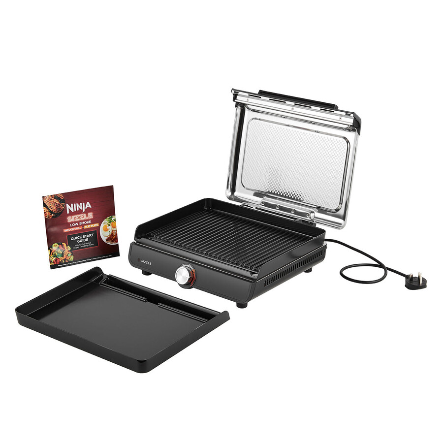 ninja sizzle inomhusgrill och platt tallrik gr101uk