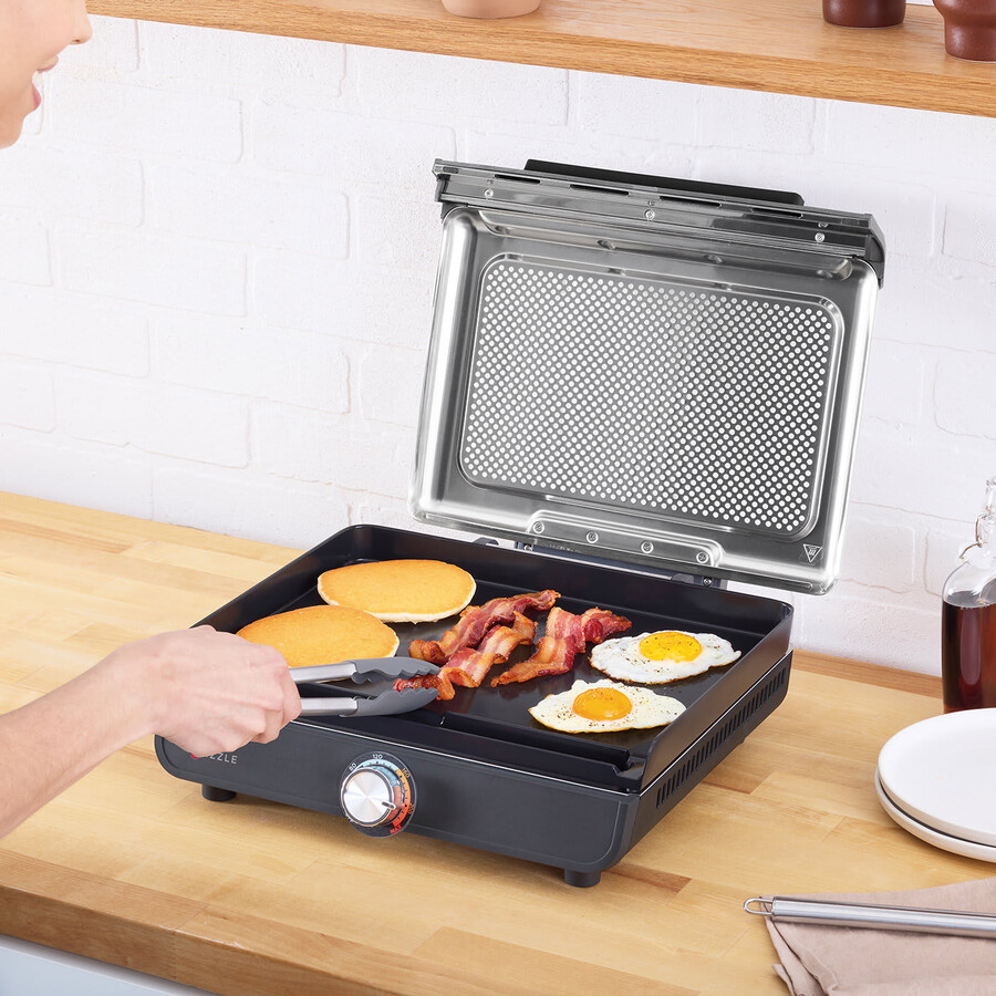 ninja sizzle inomhusgrill och platt tallrik gr101uk