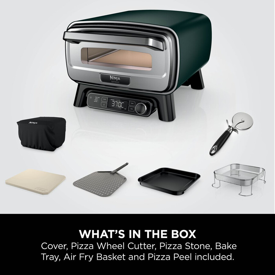 ninja artisan elektrisk utomhuspizzaugn och airfryer – british racing green mo201ukdb