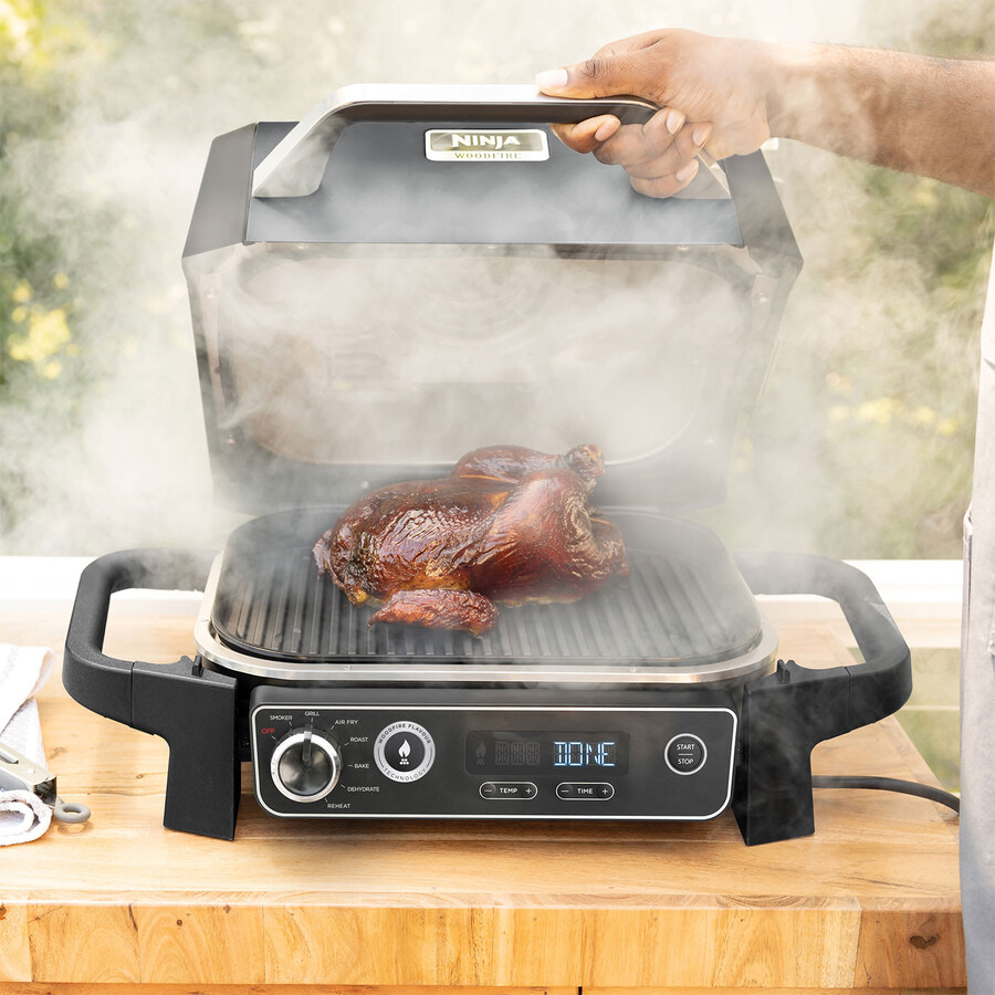 ninja woodfire elektrisk bbq-grill och rökugn og701uk