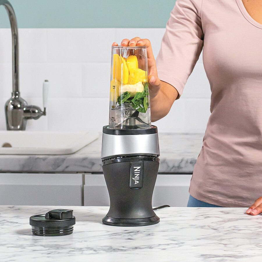 nutri ninja 700w slim blender smoothie maker - qb3001uks - silver