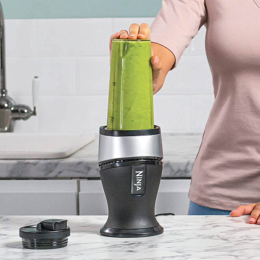 nutri ninja 700w slim blender smoothie maker - qb3001uks - silver