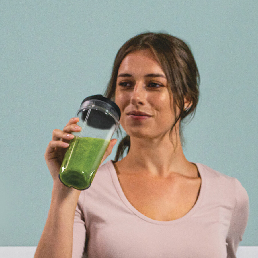 nutri ninja 700w slim blender smoothie maker - qb3001uks - silver