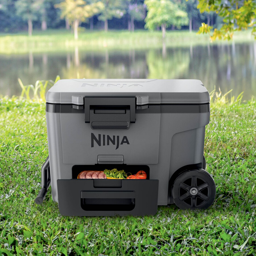 ninja frostvault 45qt42l kylväska med hjul och torrzon skiffergrå fb245ukgy