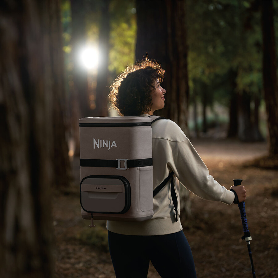 ninja frostvault go 17 liters mjuk kylväska med 24 burkar – björkbeige