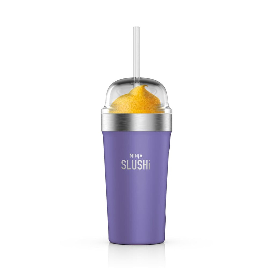 Ninja SLUSHi Isolerad Bubbelmugg med Lock och Sugrör – Lila XSKBBLPLEUK