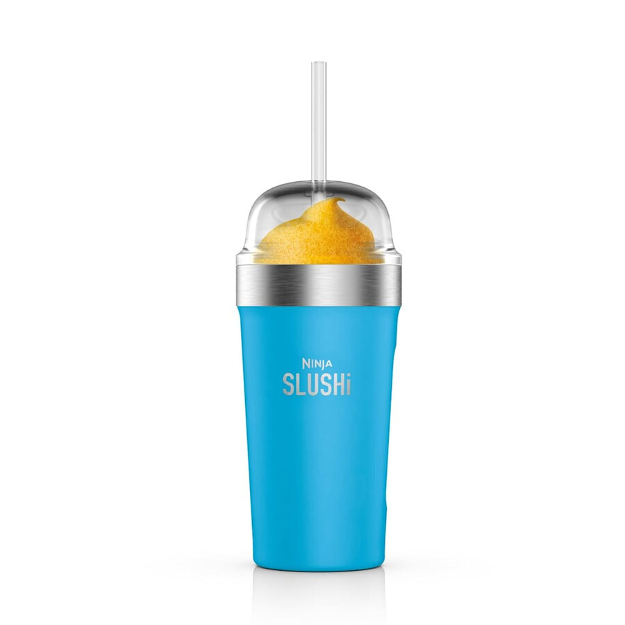 ninja slushi isolerad bubbelmugg med lock och sugrör – klarblå xskbblbleuk