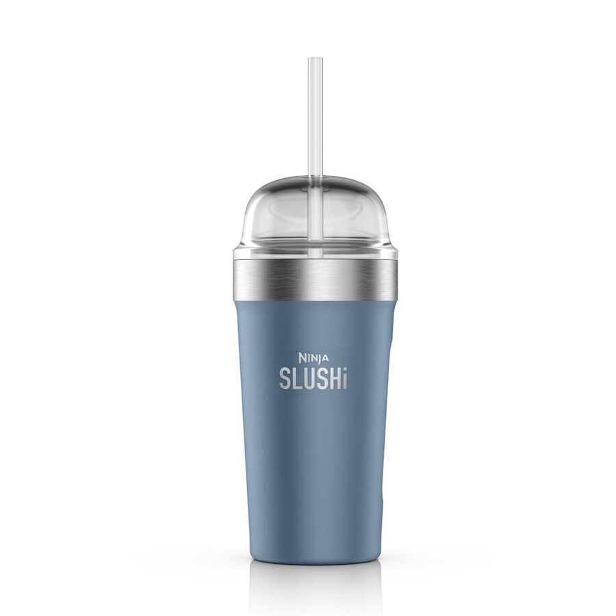ninja slushi isolerad bubbelmugg med lock och sugrör – denimblå xskbblndeuk