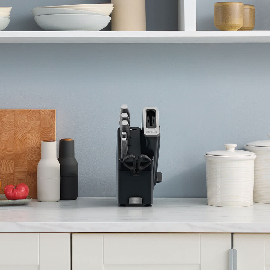 ninja staysharp knivset i rostfritt stål med 6 delar och träblock – k62006euuk